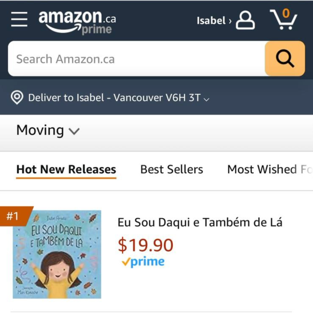 Livro da Isabel Arruda em primeiro lugar na Amazon